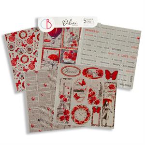 Ciao Bella Paris Je t’aime Deluxe 6x6 Paper Silver - 5 Sheets - 425944