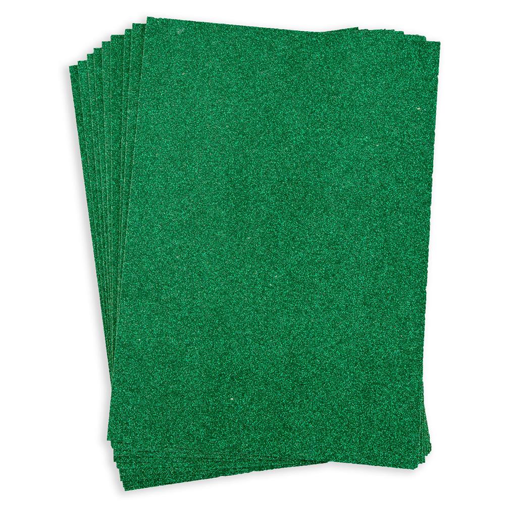 Oakwood A4 Ultra Low Shed Glitter Card Pick-n-Mix - Choose 3 Packs - Christmas Green