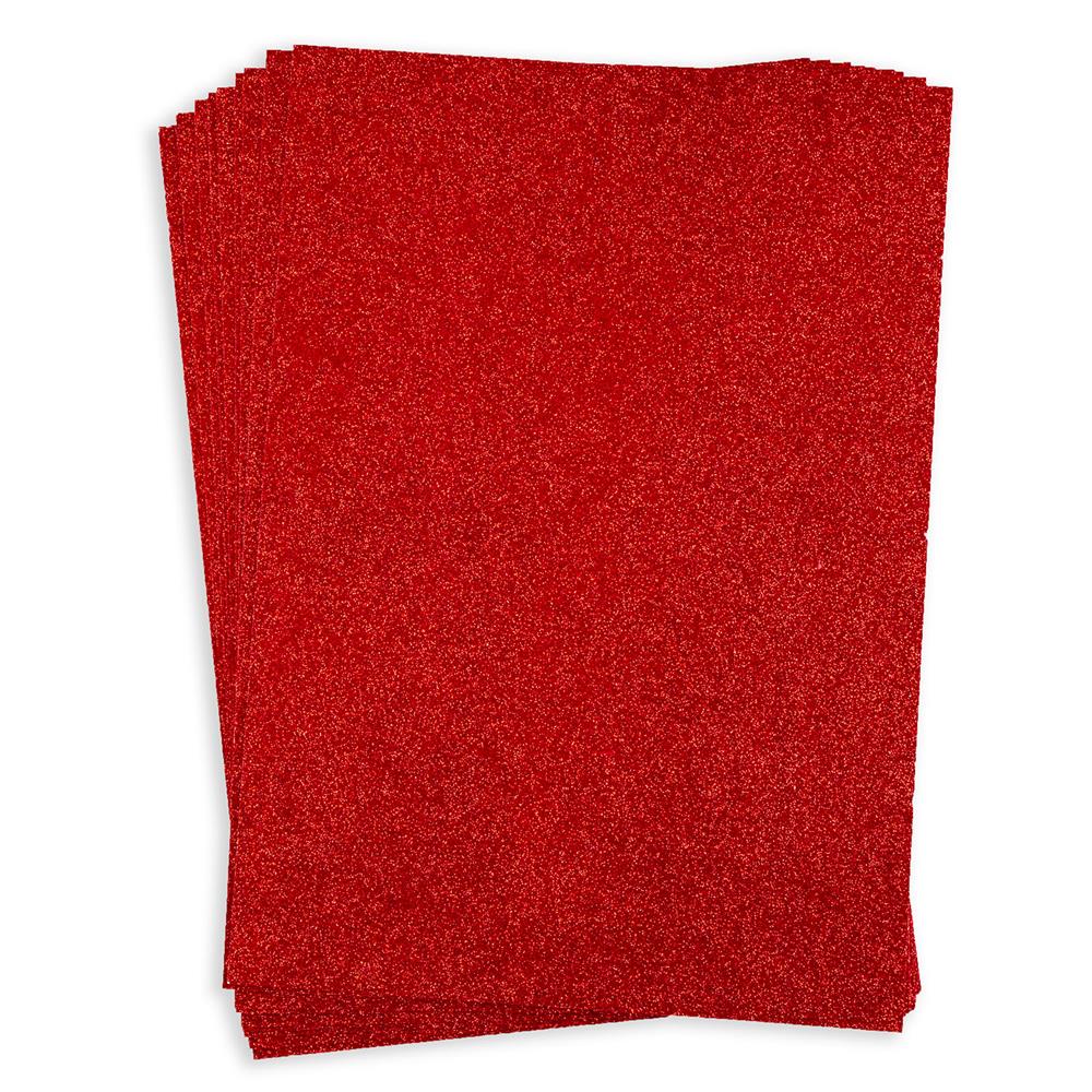 Oakwood A4 Ultra Low Shed Glitter Card Pick-n-Mix - Choose 3 Packs - Christmas Red