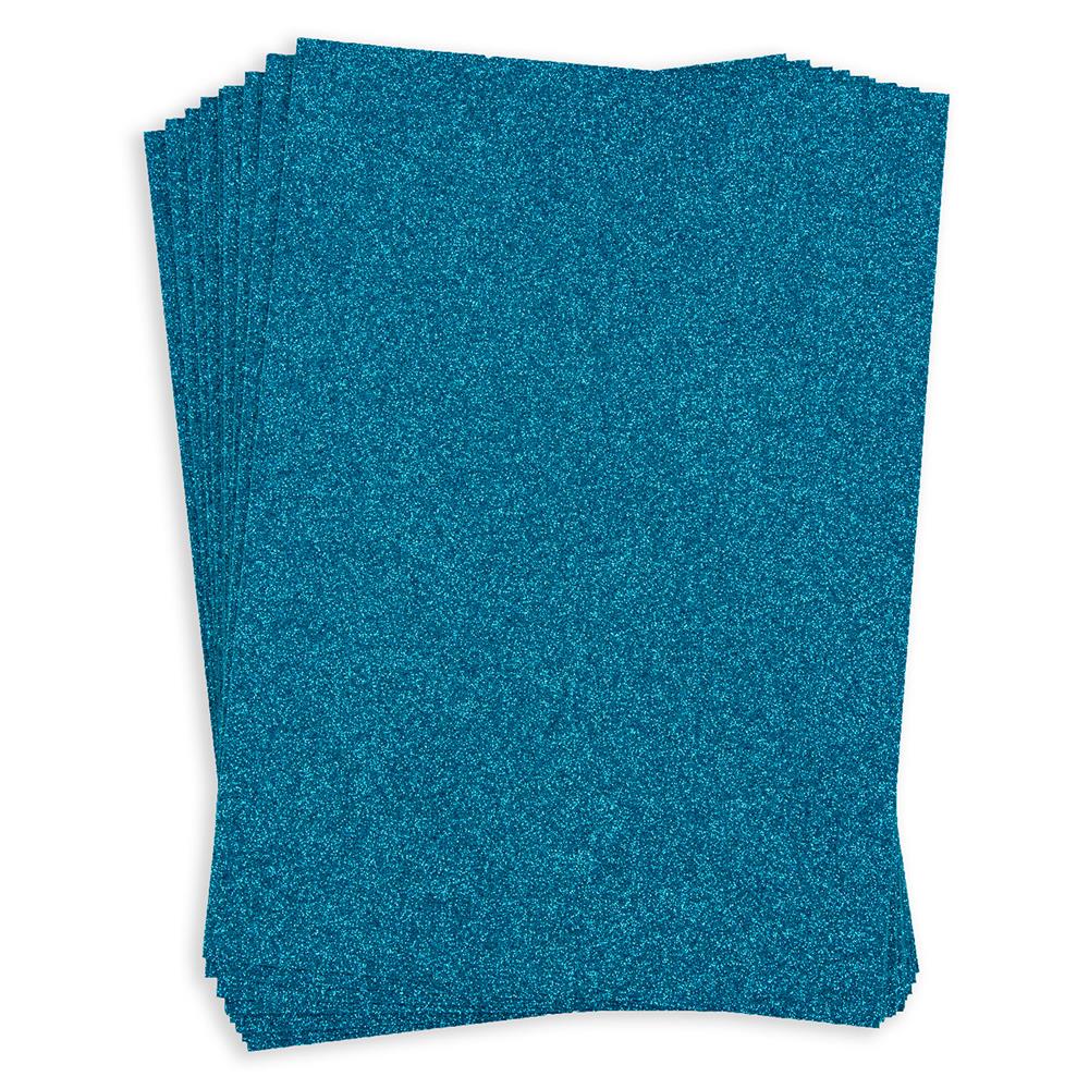 Oakwood A4 Ultra Low Shed Glitter Card Pick-n-Mix - Choose 3 Packs - Turquoise