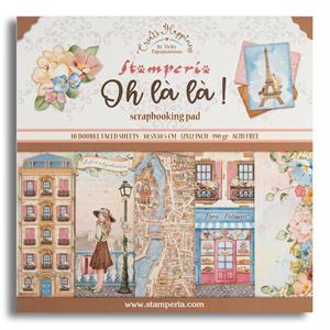 Stamperia Oh lá lá Create Happiness - 12x12" Scrapbooking Pad with 10 x Sheets - 440943