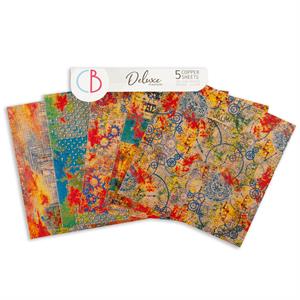 Ciao Bella Coral Reef 6x6" Deluxe Copper Effect Speciality Papers - 5 Sheets - 450733