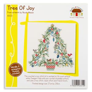 Bothy Threads Tree Of Joy Counted Cross Stitch Kit - 27 x 28cm - 452068
