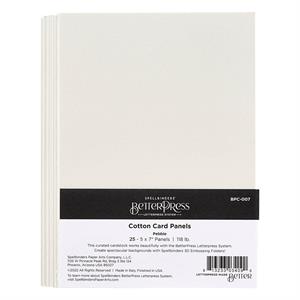 Spellbinders BetterPress 5.7" Cotton Card Panels - Pebble - 456340