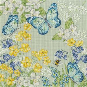 Bothy Threads Aquamarine Meadow Counted Cross Stitch Kit - 26 x 26cm - 457983