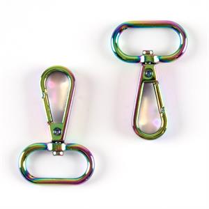 Fabric Freedom Rainbow Metal Snap Hook 25mm/1". 2 Per Pack - 460852