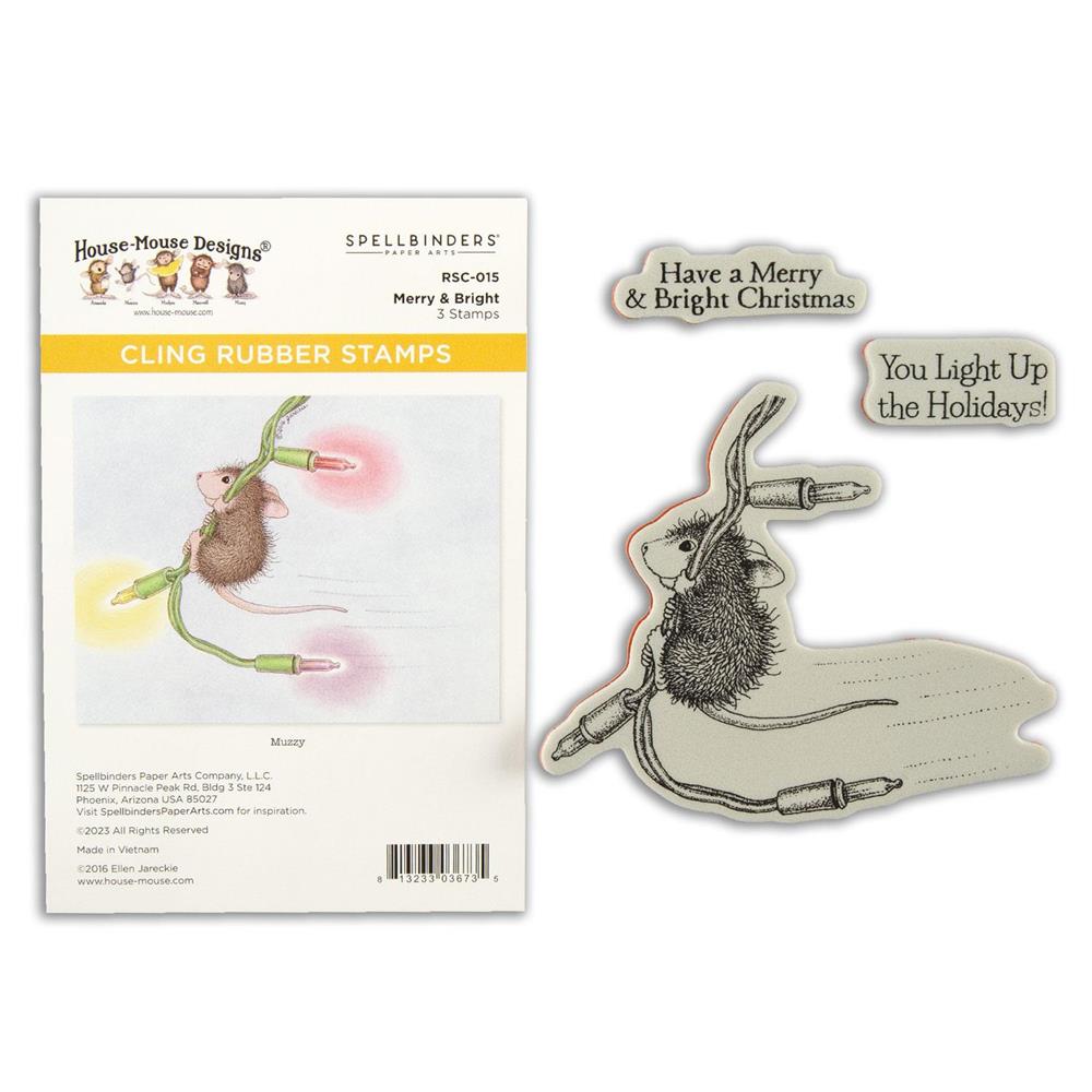 House Mouse Cling Stamp Pick n Mix -  Choose 4 - Merry & Bright