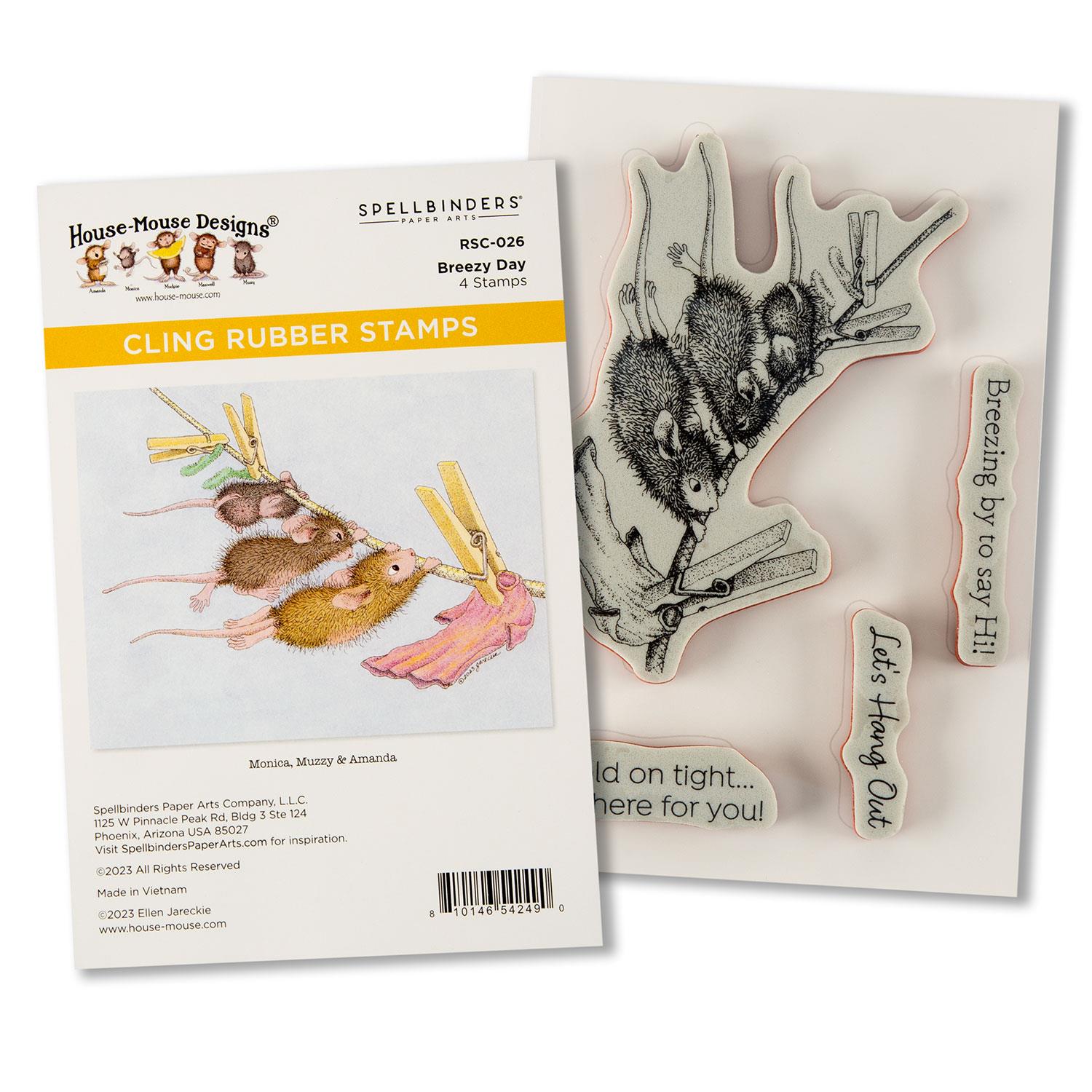 House Mouse Cling Stamp Pick n Mix -  Choose 4 - Breezy Day