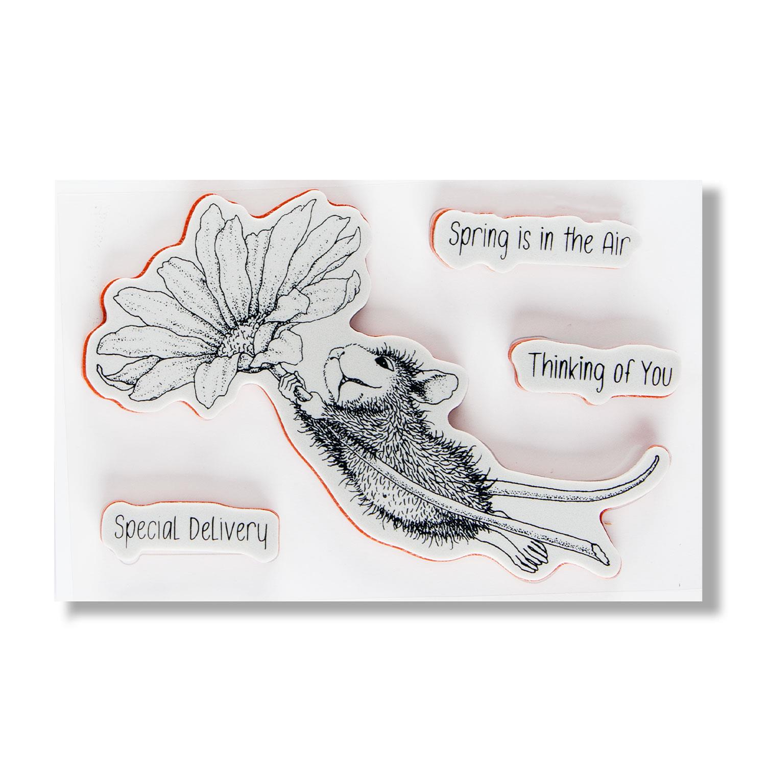 House Mouse Cling Stamp Pick n Mix -  Choose 4 - Daisy Mouse