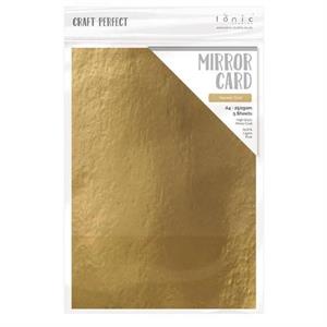 Tonic Studios Craft Perfect A4 Mirror Card 6 Pack - Gloss & Satin - Gold - 473267
