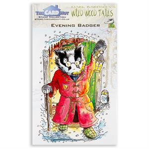 The Card Hut - Mark Bardsley's Winter Wood Tails: Evening Badger  - 1 Stamp - 478565