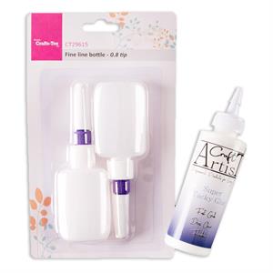Craft Artist-NEW  Easy Squeeze bottles  & Bonus Craft Artist tacky glue (118ml) - 483725