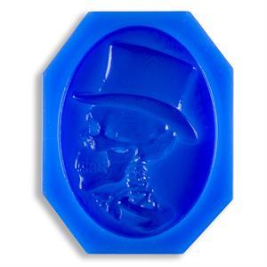 Emlems Steampunk Top Hat Skull Silicone Mould - 491948