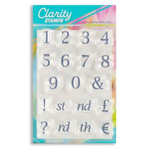 Clarity Stamps Letterbox Numbers A7 Stamp Set - 19 Stamps - 498101