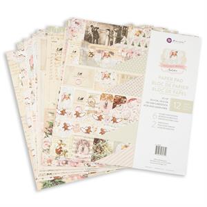 Prima 12x12" Paper Pad with Foil Detail - Christmas Market - 12 Sheets - 505447