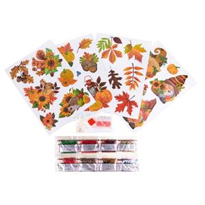 Crystal Art Set of 4 Wall Stickers - Autumn  - 506660