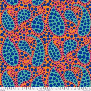 Kaffe Fassett August 2023 Orange Paisley Dot 0.5m Fabric Length - 512349