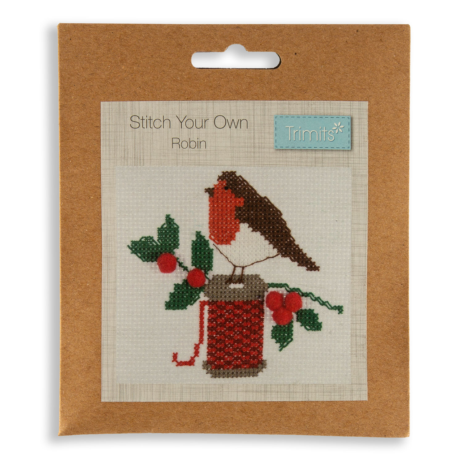 Trimits Christmas Counted Cross Stitch Kit - Choose Any 4 - Robin