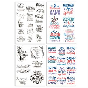 Emlems 4 x Fairytale Quotes A4 Transparent Sticker Sheets - Choose 4  - 512840