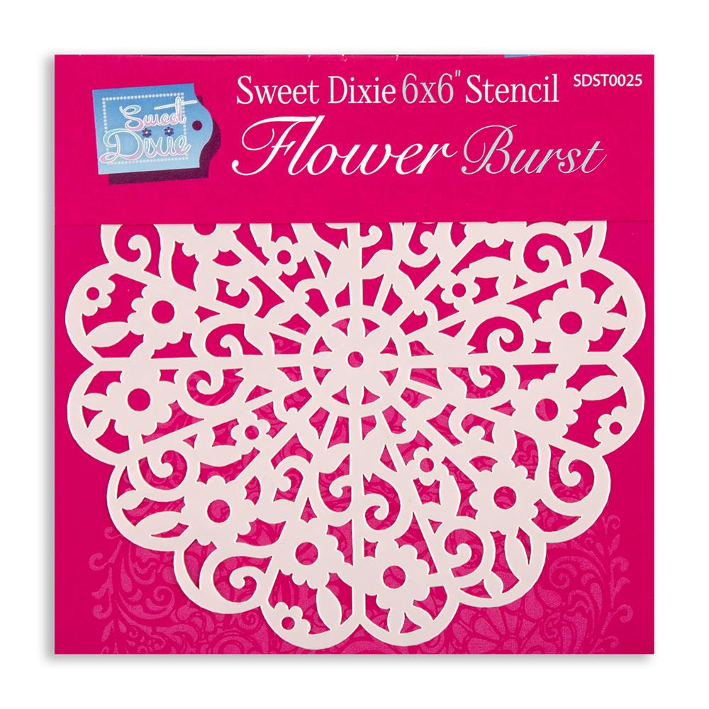 Sweet Dixie 3 x 6x6" Stencils - Pick n Mix Choose 3  - Flower Burst