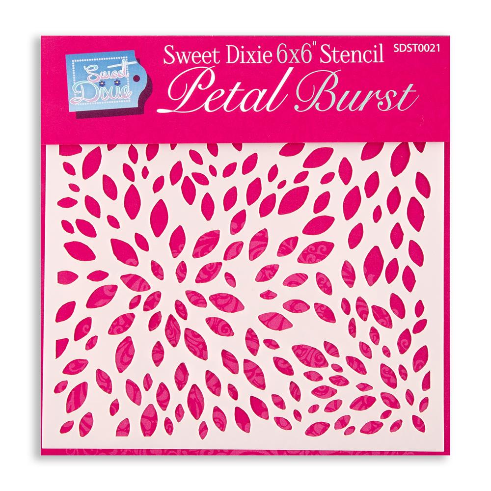 Sweet Dixie 3 x 6x6" Stencils - Pick n Mix Choose 3  - Petal Burst