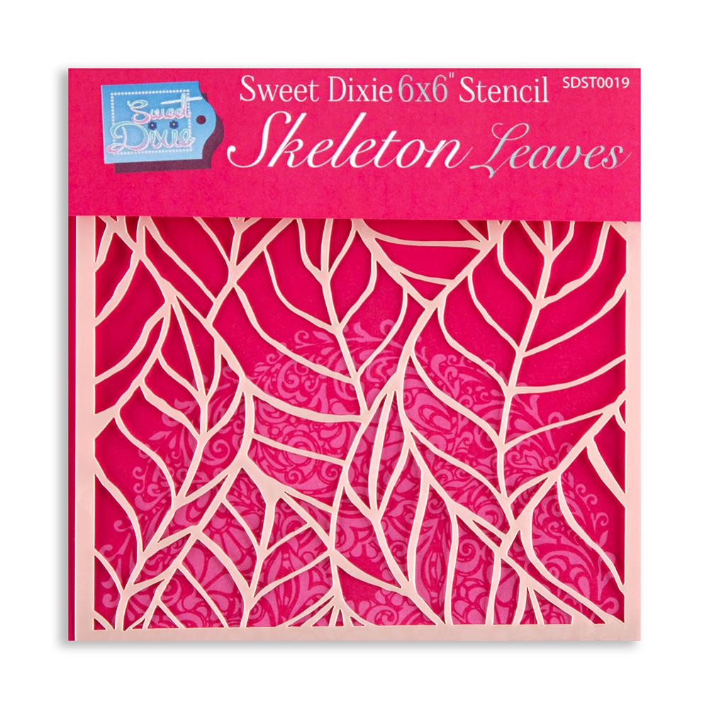 Sweet Dixie 3 x 6x6" Stencils - Pick n Mix Choose 3  - Skeleton Leaves
