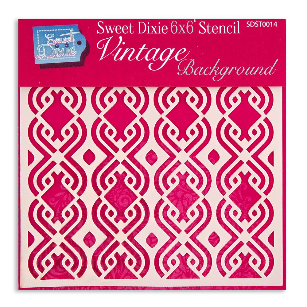 Sweet Dixie 3 x 6x6" Stencils - Pick n Mix Choose 3  - Vintage Background