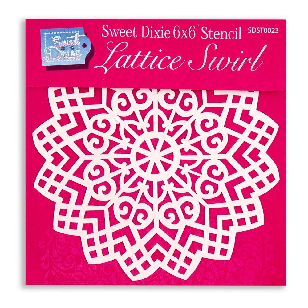 Sweet Dixie 3 x 6x6" Stencils - Pick n Mix Choose 3  - Lattice Swirl