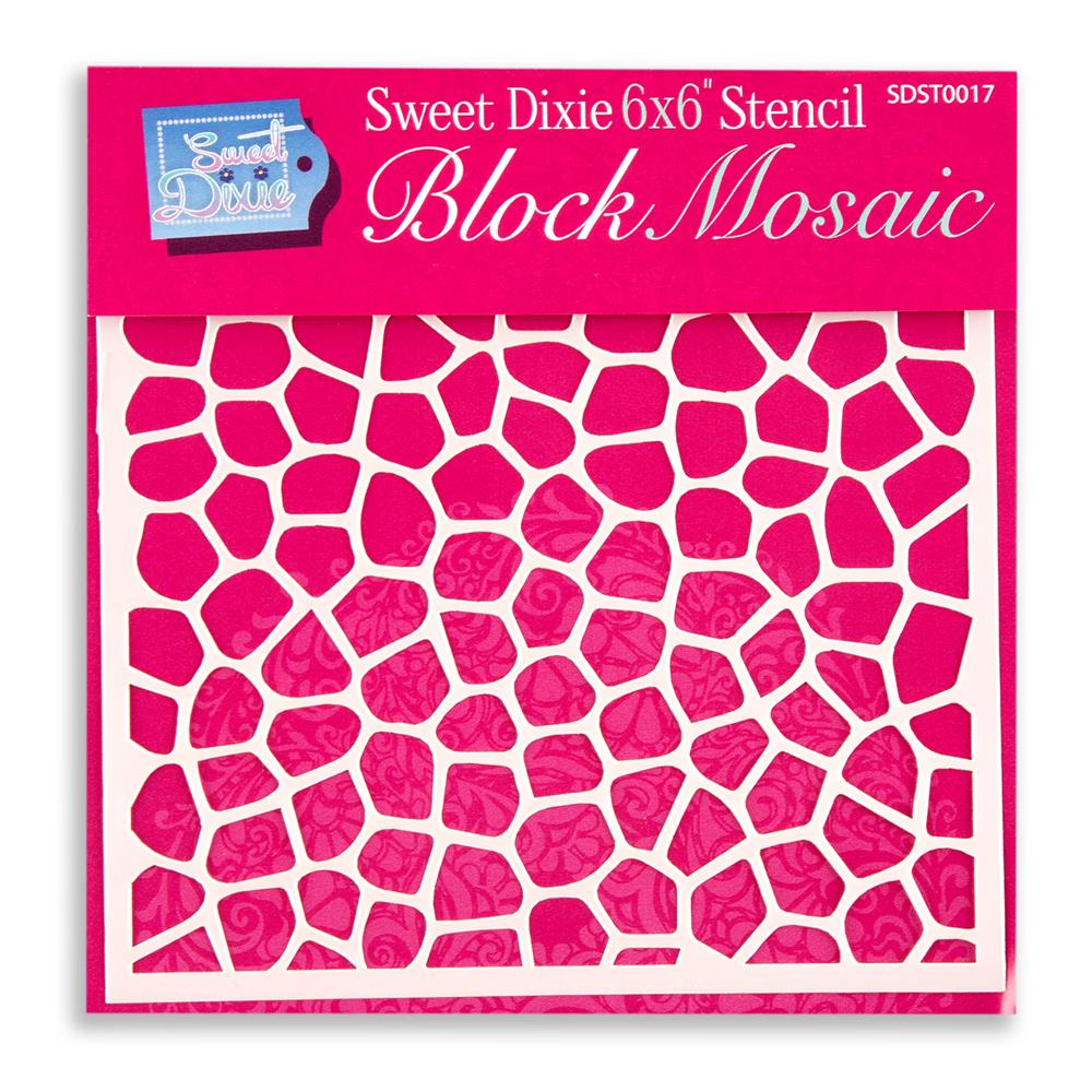 Sweet Dixie 3 x 6x6" Stencils - Pick n Mix Choose 3  - Block Mosaic