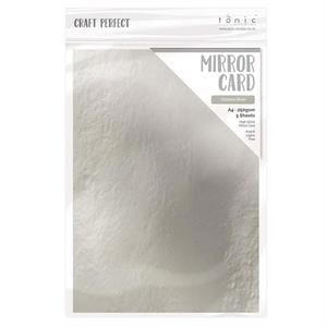 Tonic Studios Craft Perfect A4 Mirror Card 6 Pack - Gloss & Satin - Silver - 524313