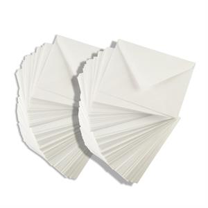 Jellybean Crafts 200 x 7x5" White Embossed Diamond Flap Envelopes - 100gsm - 526805