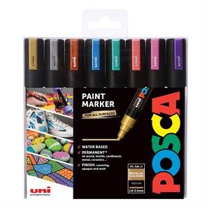 Posca PC-5M 8 Pen Metallic Pack - 529570