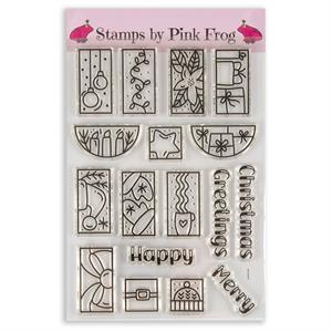 Pink Frog Crafts Cosy Christmas A5 Stamp Set - 17 Stamps - 531177
