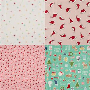 Riley Blake Cozy Christmas 4 x 0.5m Fabric Bundle  - 531372