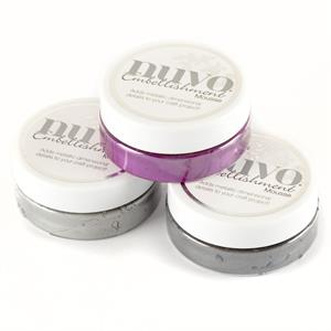 Tonic Studios Nuvo Embellishment Mousse Trio - Black, Grey & Purple - 535517