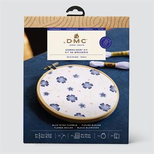 DMC Blue Ditsy Florals by Jenni Davis Intermediate Embroidery Kit - 537813