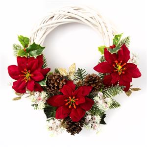 Dawn Bibby Red Velvet Poinsettia Willow Wreath Kit - 539495