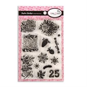Dawn Bibby Creations Timeless Christmas - Vintage Foliage Stamp Set - 14 Stamps - 540354