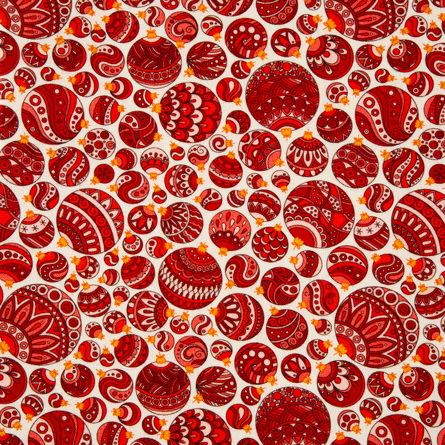 Fabric Freedom Christmas Digital Print 100% Quilting Cotton Fabric - Pick N Mix - 4 x 0.5m by 112cm/44" Wide - 2m in Total - Festive Baubles