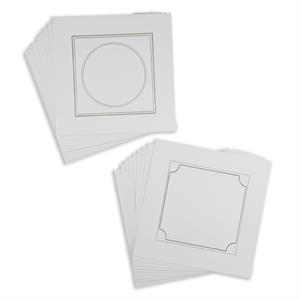 JRC Silver Foiled 20cm x 20cm Square & Circular Frames - 10 of Each - 551817