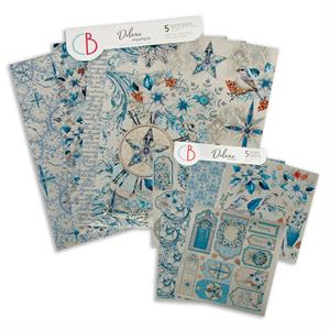 Ciao Bella Elegance of Blue Silver Deluxe Paper Collection - A4 & 6x6"  - 553176