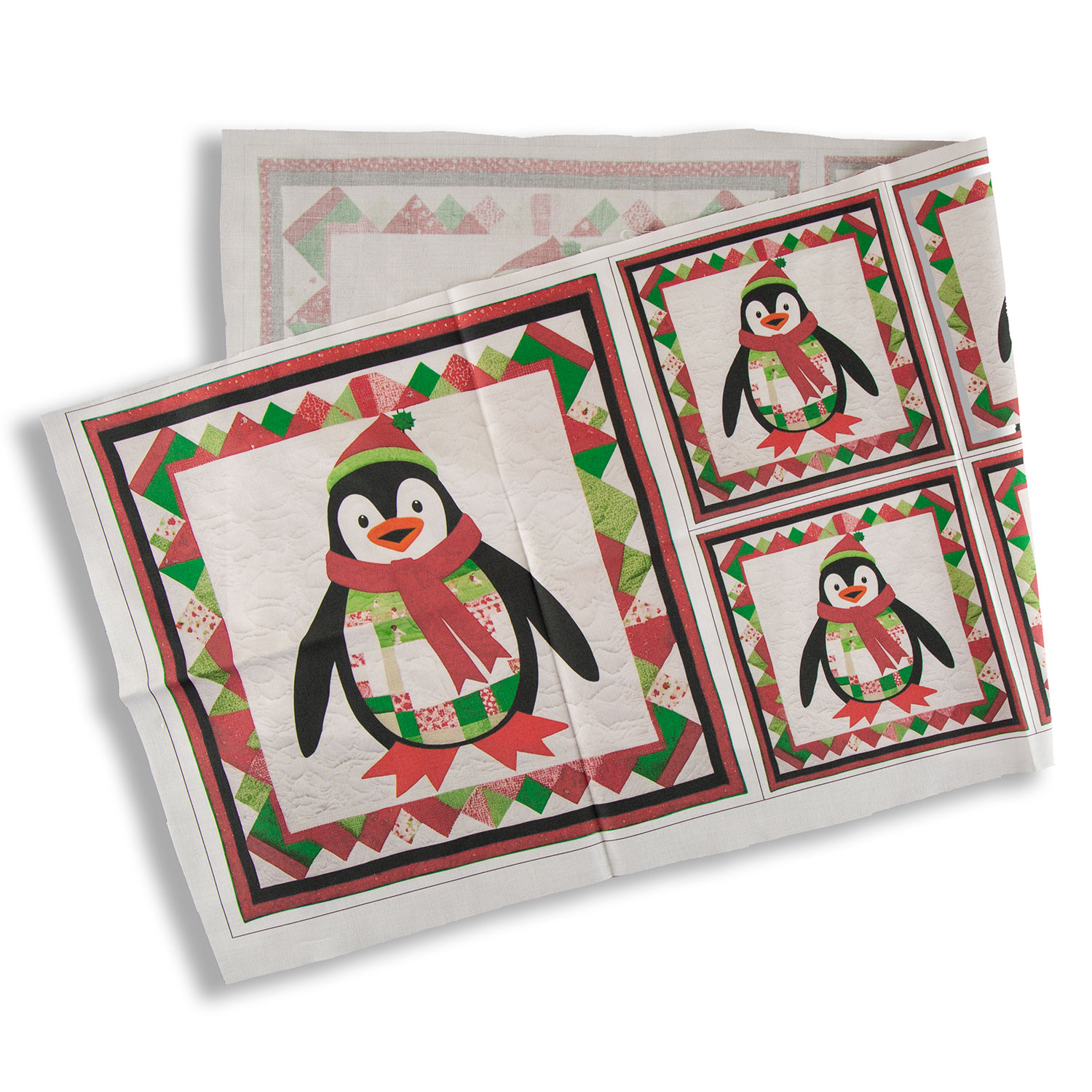 Craft Yourself Silly Festive Bag & Cushion Panels - 2 x 13.5" Panels & 4x 6" Panels - Pick N Mix - Choose Any 2 - Patchwork Penguin