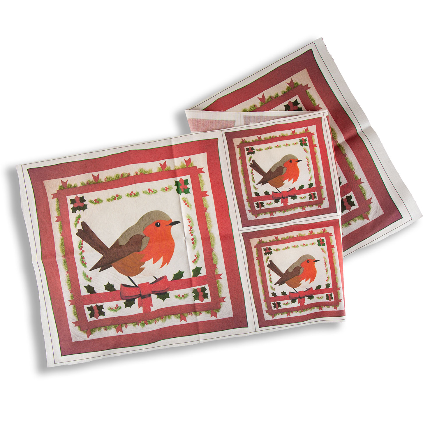 Craft Yourself Silly Festive Bag & Cushion Panels - 2 x 13.5" Panels & 4x 6" Panels - Pick N Mix - Choose Any 2 - Patchwork Robin 