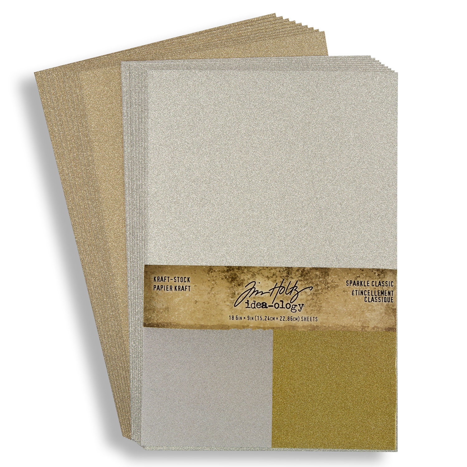 Tim Holtz Idea-Ology Adornments Pick N Mix 3 - Choose any 3 - Kraft-Stock Cardstock Pad 6"X9" - Sparkle Classic