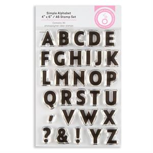 Tonic Studios A6 Stamp Set - Simple Alphabet  - 30 Stamps - 572181