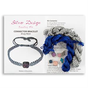 Silvar Design Connector Bracelet Kit - Druzy Resin - Makes 6 - 585254