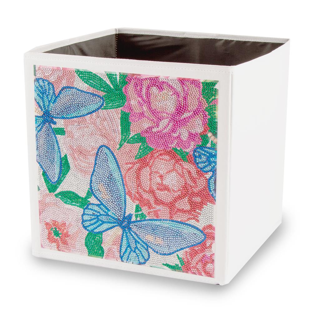 Crystal Art 3 x Pick n Mix Folding Storage Cubes - Butterflies and Peonies