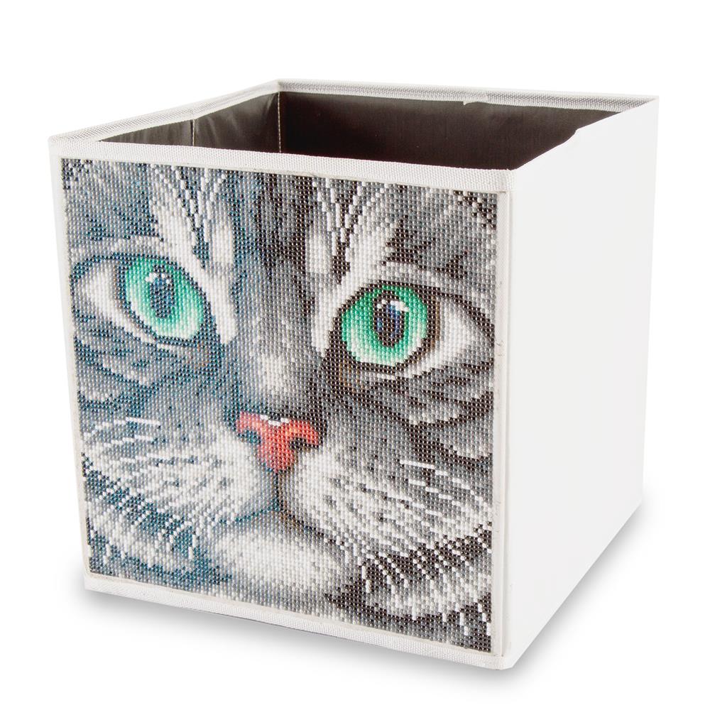 Crystal Art 3 x Pick n Mix Folding Storage Cubes - Cat