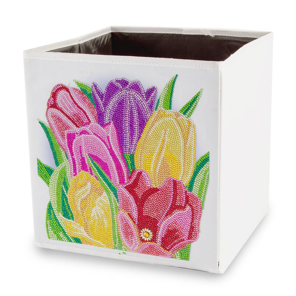 Crystal Art 3 x Pick n Mix Folding Storage Cubes - Terrific Tulips