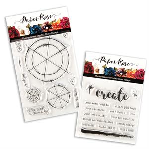 Paper Rose Studios Stamp Sets - Arty Love Colour Wheel - 26 Stamps  - 591262